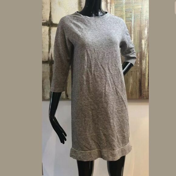 J Crew Sweatshirt Dress Heather Gray Shift Sz XS - Picture 1 of 5
